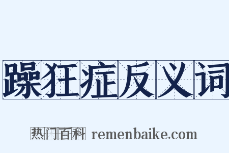 躁狂症反义词是什么意思的图片